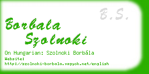 borbala szolnoki business card